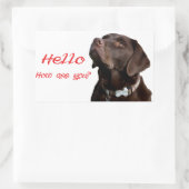 Hallo Zwart Bruin Labrador Retriever Sticker Label (Tas)