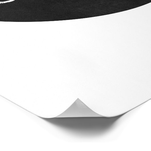 hallo - zwart en wit poster (Hoek)