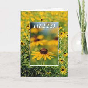 Hallo - zwart-Eyed Wenskaart Susans Kaart