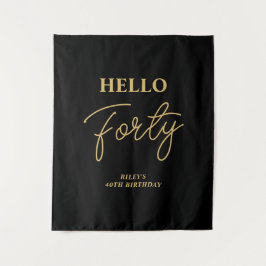 Hallo Zwart & Goud Wandkleed