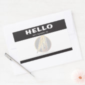 Hallo Zwart Mijn naam is Sticker (Envelop)