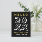 Hallo Zwart Wit Goud Briefkaart (Staand voorkant)
