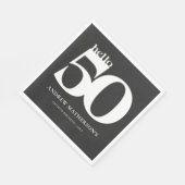 Hallo Zwart wit vet Servet (Hoek)