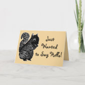 Hallo Zwarte eekhoorn wilde gewoon Kaart zeggen (Voorkant)