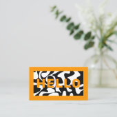 hallo zwarte en Oranje Visitekaartjes aan de grens (Staand voorkant)