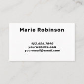 hallo zwarte en Oranje Visitekaartjes aan de grens (Achterkant)