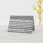 hallo zwarte en witte strepen kaart (Gele Bloem)