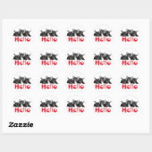 Hallo zwarte franse bulldog puppy Sticker zegel (Vel)