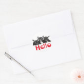 Hallo zwarte franse bulldog puppy Sticker zegel (Envelop)