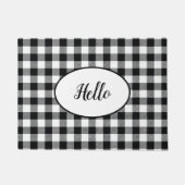 Hallo Zwarte witte buffelcontrole Plaid Deurmat (Voorkant)