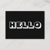 hallo, zwarte witte kaart (Voorkant)