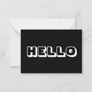 hallo, zwarte witte kaart