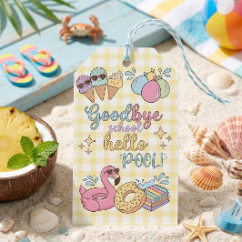 Hallo Zwembad Feestje Gele Caro Cadeaulabel
