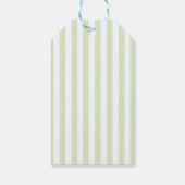 Hallo Zwembadfeest Groene Strepen Cadeaulabel (Achterkant)