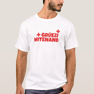 hallo Zwitserland Gruezi Mitenand Zwitsers Duits T-shirt
