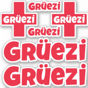 Hallo Zwitserse Gruezi Die-Cut Stickers