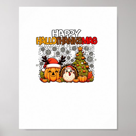 HalloBedanktMas Grappig Schattige Halloween Thanks Poster (Voorkant)
