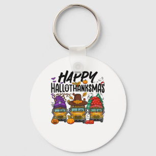 HalloBedanktMas Halloween Thanksgiving Christmas S Sleutelhanger