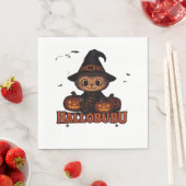 Hallobubu Halloween Schattige & Spooky Witch Cat T Servet (Insitu)