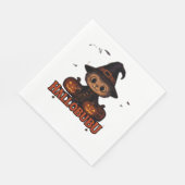 Hallobubu Halloween Schattige & Spooky Witch Cat T Servet (Hoek)