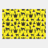 HALLOEEN BATS PETTEN CAULDRONS SKULLS BROOMS INPAKPAPIER VEL (Voorkant)