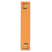 HALLOEEN BLACK CAT IN PUMPKIN tabelrunner Medium Tafelloper (Voorkant)