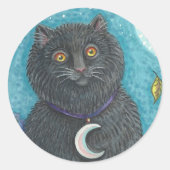 HALLOEEN BLACK CAT STICKERS SHERound (Voorkant)