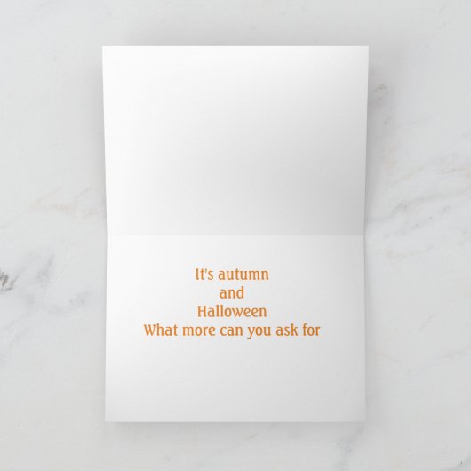 **HALLOEEN EN AUTUMN** WAAROM KAN U MEER VRAGEN? KAART (Binnen)