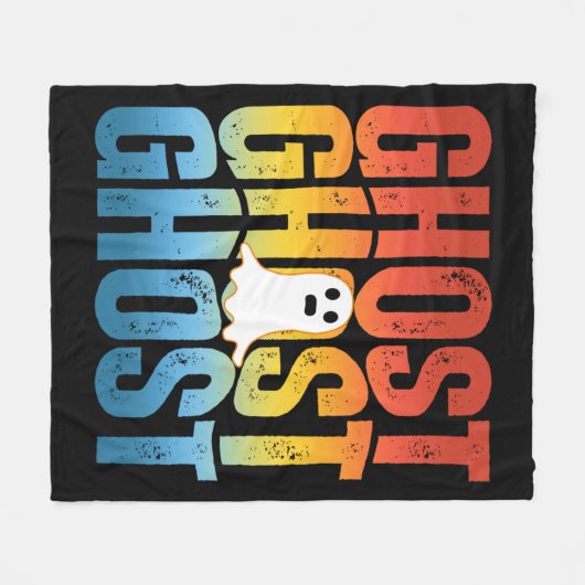 HALLOEEN GHOST GHOST GHOST GHOST FLEECE DEKEN (Voorkant (Horizontaal))