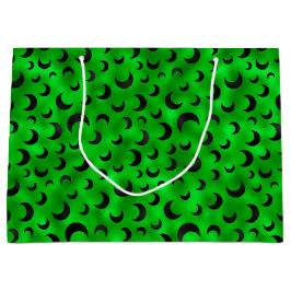 HALLOEEN GROEN MET ZWARTE HALFMOONS GROOT CADEAUZAKJE