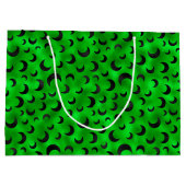 HALLOEEN GROEN MET ZWARTE HALFMOONS GROOT CADEAUZAKJE (Achterkant)