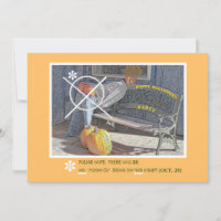HALLOEEN INVITE/HUMOROUS//PUMPKIN MAN