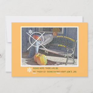 HALLOEEN INVITE/HUMOROUS//PUMPKIN MAN KAART