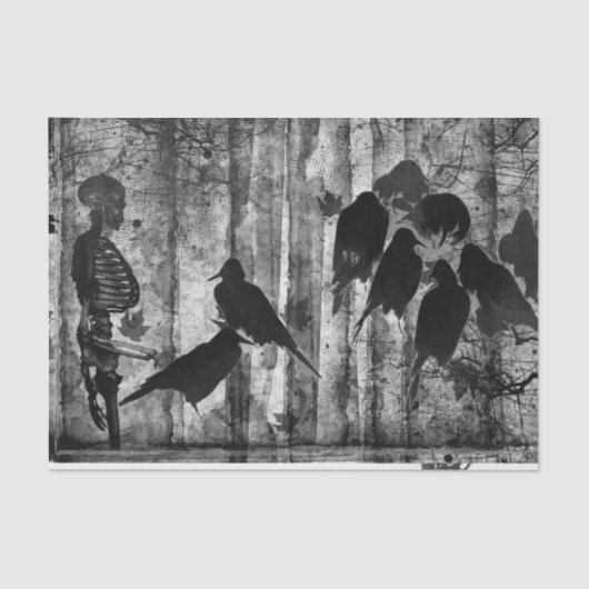 HALLOEEN KROW-weefselpapier Tissuepapier (Voorkant)