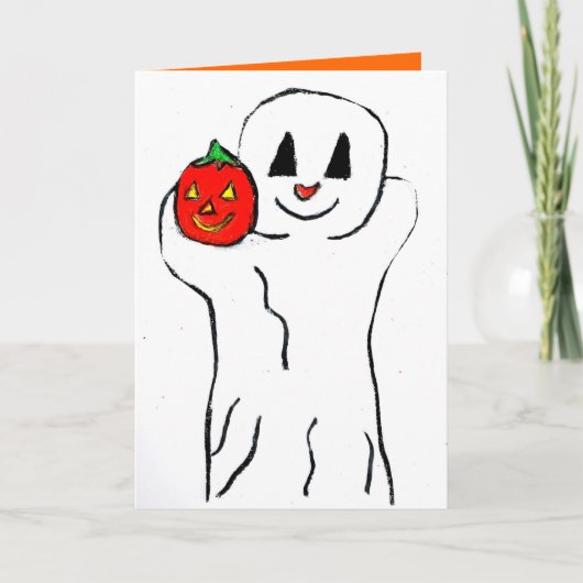 HALLOEEN LITTLE GHOST-kaart Kaart (Voorkant)