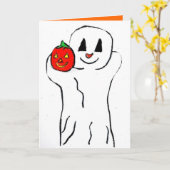 HALLOEEN LITTLE GHOST-kaart Kaart (Gele Bloem)