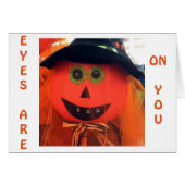 HALLOEEN LOVE KAART = OGEN EN HEART OP "U" (Voorkant Horizontaal)