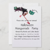 HALLOEEN MASKERADE PARTIJ, wit ijs Kaart (Achterkant)