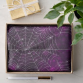 HALLOEEN PAARS MET SILVER SPIDER WEBS TISSUEPAPIER (Geschenk)