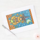 HALLOEEN PUMPKIN POODLE STICKERS SHEET Rectangle (Envelop)