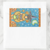 HALLOEEN PUMPKIN POODLE STICKERS SHEET Rectangle (Tas)