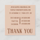 HALLOEEN RETROGROOVY PUMPKINS EN GHOSTS VIERKANTE VISITEKAARTJE (Achterkant)