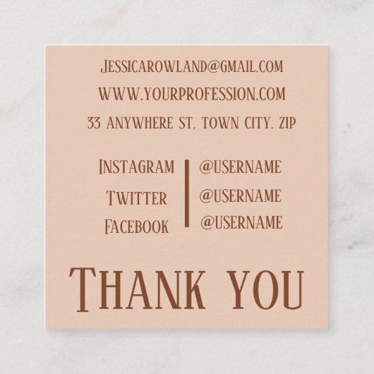 HALLOEEN RETROGROOVY PUMPKINS EN GHOSTS VIERKANTE VISITEKAARTJE (Achterkant)