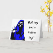 HALLOEEN SKELETON-JOKE-kaart Kaart (Gele Bloem)