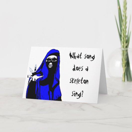HALLOEEN SKELETON-JOKE-kaart Kaart (Voorkant)