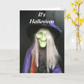 ***HALLOEEN*** TIJD VOOR GOEDE/BAD WITCH KAART (Gele Bloem)