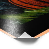 HALLOEEN ZWARTE CAT MET PIMPKINS 4 X 6-INCH AFDRUK (Hoek)