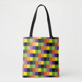 HALLOONBLOKKEN MET KORTE KLEUREN TOTE BAG