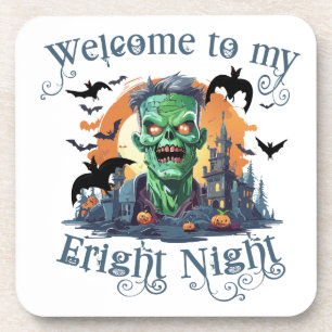Hallooween Frankenstein Welkom Op Mijn Verschrikke Bier Onderzetter