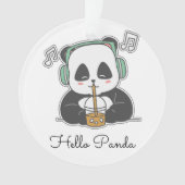 #HalloPandaAcrylicSieraad Ornament (voorkant)